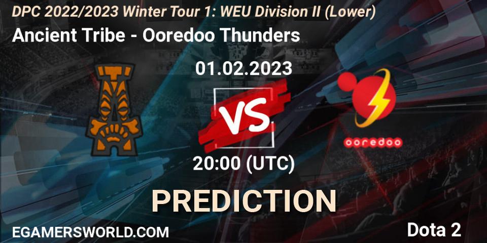 Pronóstico Ancient Tribe - Ooredoo Thunders. 01.02.23, Dota 2, DPC 2022/2023 Winter Tour 1: WEU Division II (Lower)