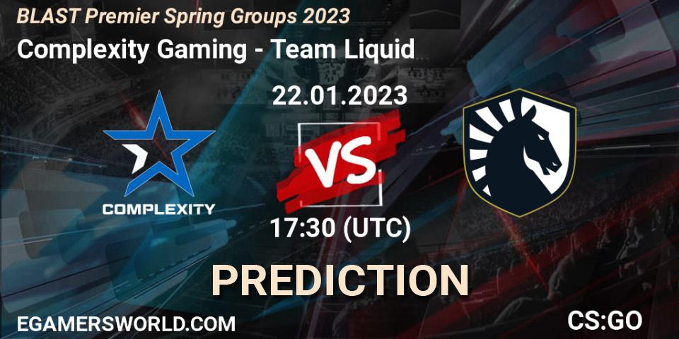 Pronóstico Complexity Gaming - Team Liquid. 22.01.23, CS2 (CS:GO), BLAST Premier Spring Groups 2023