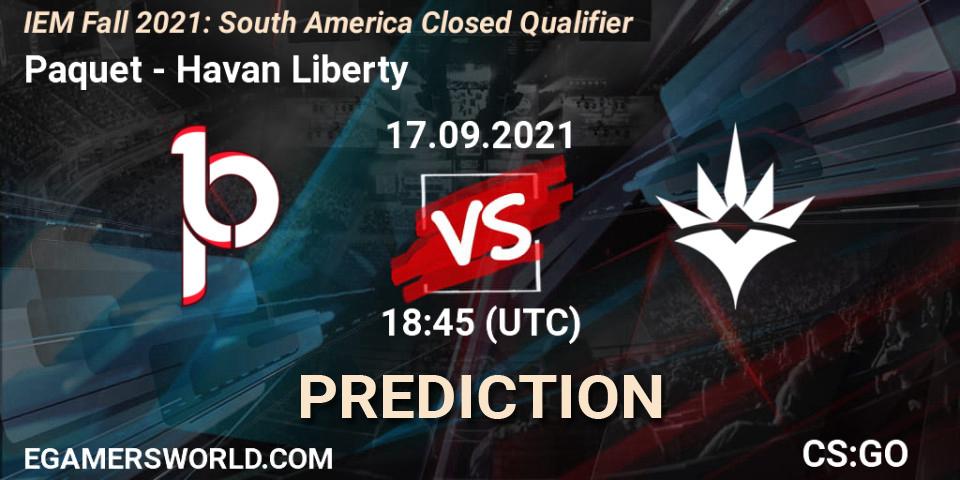 Pronóstico Paquetá - Havan Liberty. 17.09.2021 at 18:45, Counter-Strike (CS2), IEM Fall 2021: South America Closed Qualifier