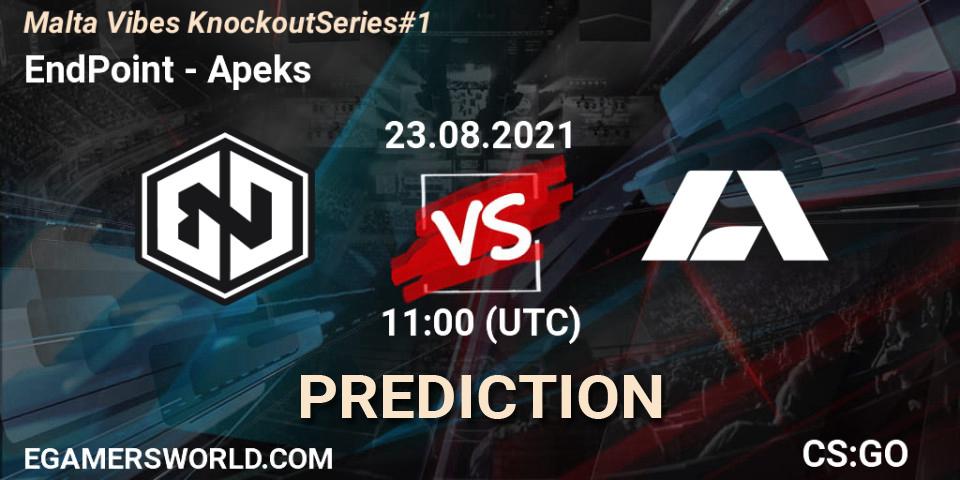 Pronóstico EndPoint - Apeks. 23.08.2021 at 11:00, Counter-Strike (CS2), Malta Vibes Knockout Series #1