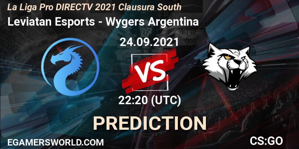 Pronóstico Leviatan Esports - Wygers Argentina. 24.09.2021 at 22:30, Counter-Strike (CS2), La Liga Season 4: Sur Pro Division - Clausura
