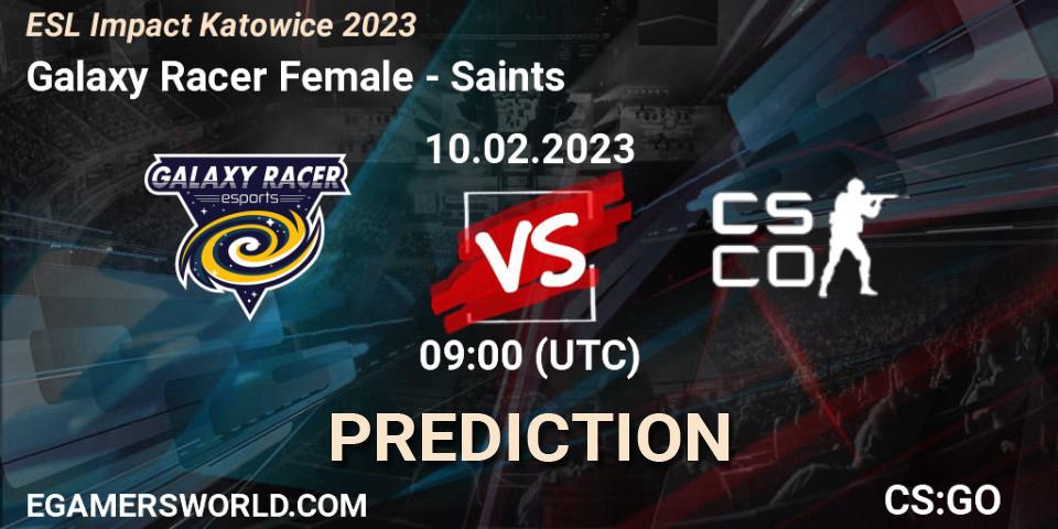 Pronóstico Galaxy Racer Female - Saints. 10.02.23, CS2 (CS:GO), ESL Impact Katowice 2023