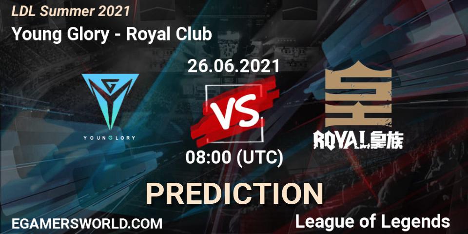 Pronóstico Young Glory - Royal Club. 26.06.2021 at 09:00, LoL, LDL Summer 2021