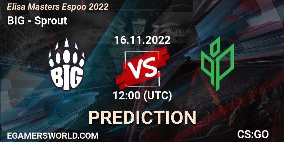 Pronóstico BIG - Sprout. 16.11.2022 at 12:55, Counter-Strike (CS2), Elisa Masters Espoo 2022
