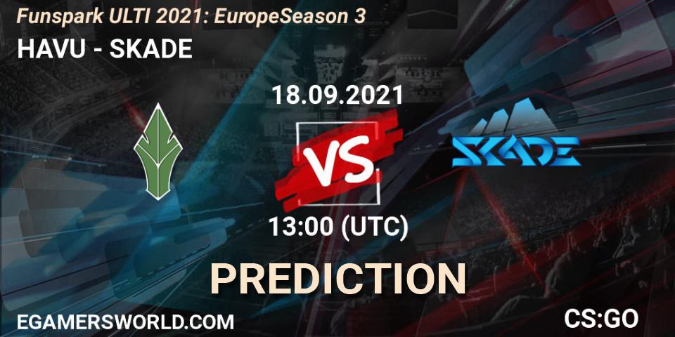 Pronóstico HAVU - SKADE. 18.09.2021 at 12:15, Counter-Strike (CS2), Funspark ULTI 2021: Europe Season 3