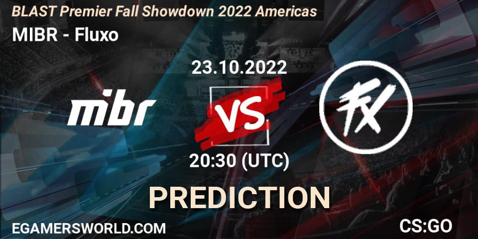 Pronóstico MIBR - Fluxo. 23.10.2022 at 20:40, Counter-Strike (CS2), BLAST Premier Fall Showdown 2022 Americas