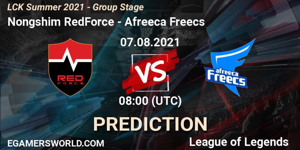 Pronóstico Nongshim RedForce - Afreeca Freecs. 07.08.2021 at 08:00, LoL, LCK Summer 2021 - Group Stage