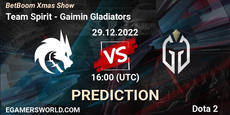 Pronóstico Team Spirit - Gaimin Gladiators. 29.12.2022 at 16:04, Dota 2, BetBoom Xmas Show