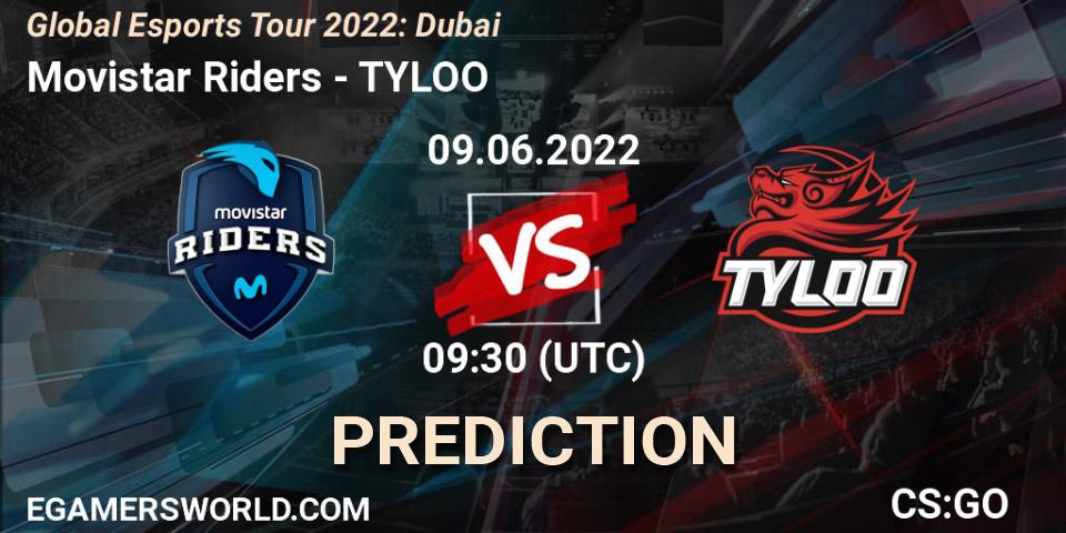 Pronóstico Movistar Riders - TYLOO. 09.06.2022 at 10:10, Counter-Strike (CS2), Global Esports Tour 2022: Dubai