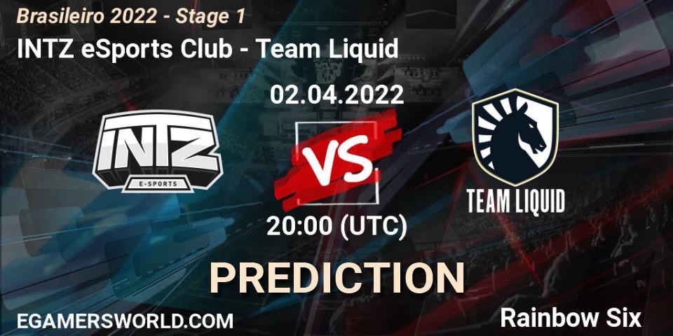 Pronóstico INTZ eSports Club - Team Liquid. 02.04.2022 at 20:00, Rainbow Six, Brasileirão 2022 - Stage 1