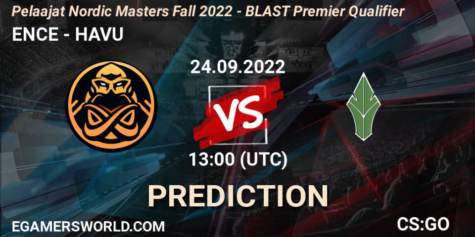 Pronóstico ENCE - HAVU. 24.09.2022 at 13:00, Counter-Strike (CS2), Pelaajat.com Nordic Masters: Fall 2022