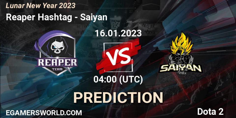 Pronóstico Reaper Hashtag - Saiyan. 16.01.2023 at 04:12, Dota 2, Lunar New Year 2023