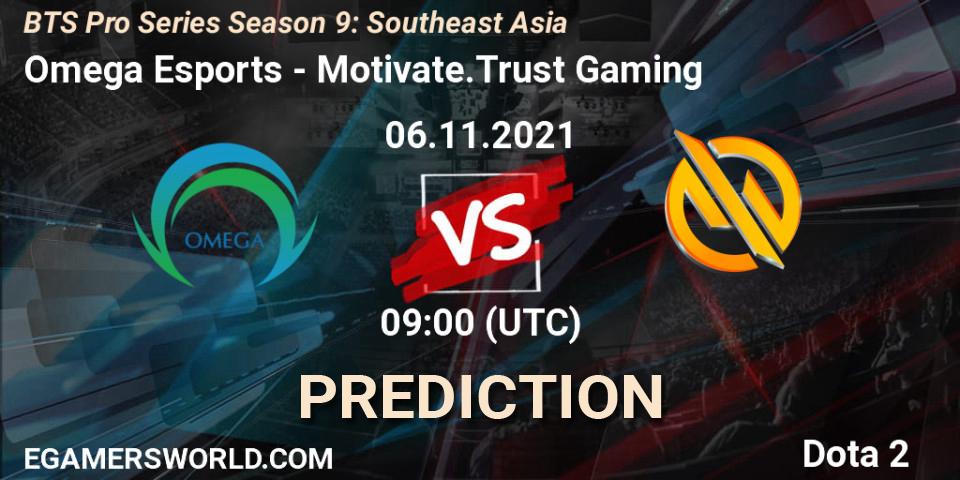 Pronóstico Omega Esports - Motivate.Trust Gaming. 06.11.2021 at 09:34, Dota 2, BTS Pro Series Season 9: Southeast Asia