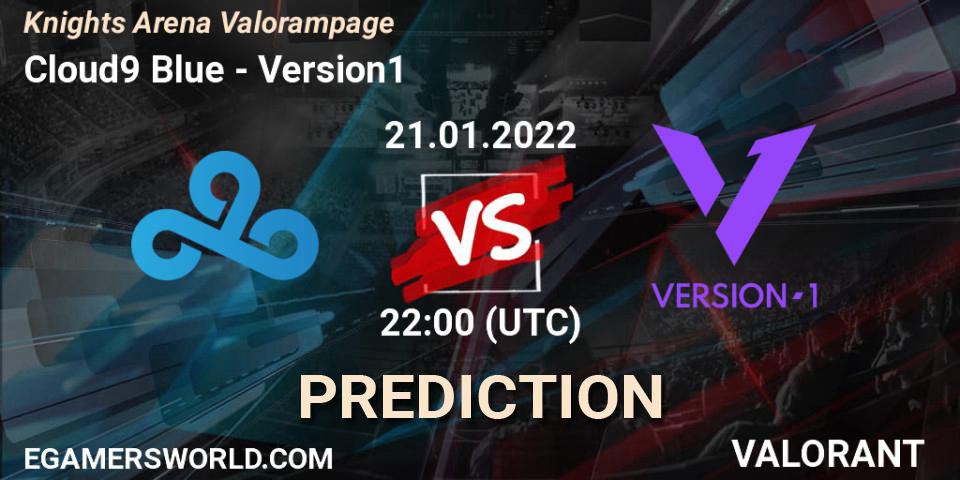Pronóstico Cloud9 Blue - Version1. 21.01.2022 at 22:00, VALORANT, Knights Arena Valorampage