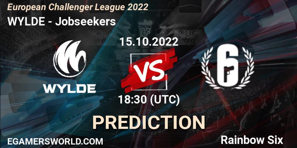 Pronóstico WYLDE - Jobseekers. 15.10.2022 at 18:30, Rainbow Six, European Challenger League 2022