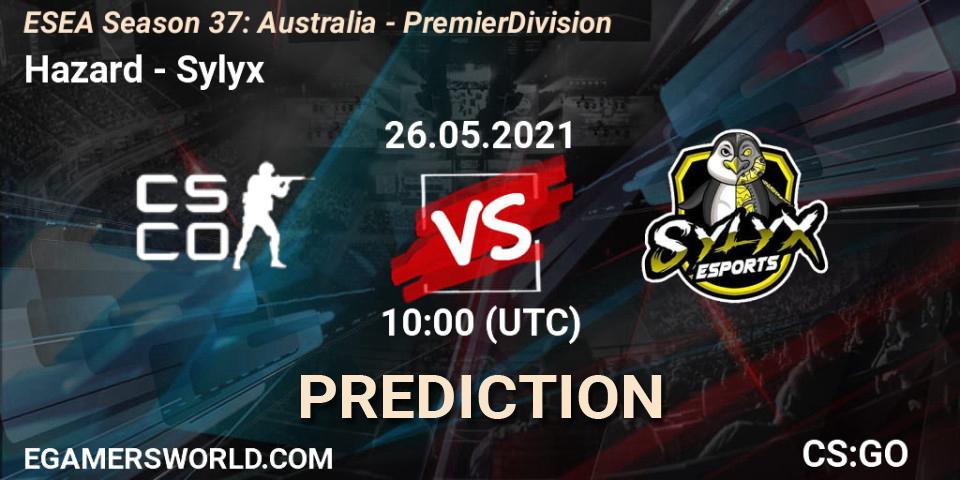 Pronóstico Hazard - Sylyx. 26.05.2021 at 10:00, Counter-Strike (CS2), ESEA Season 37: Australia - Premier Division