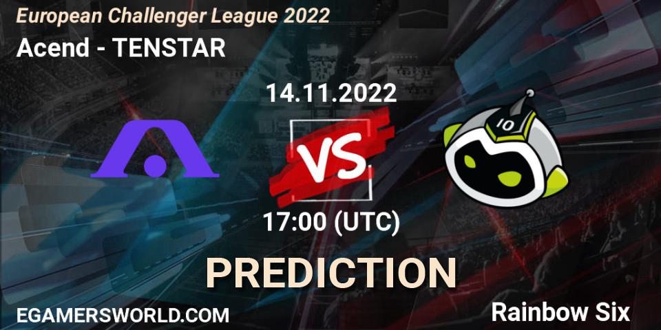 Pronóstico Acend - TENSTAR. 14.11.22, Rainbow Six, European Challenger League 2022