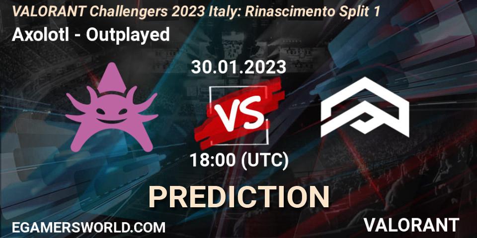 Pronóstico Axolotl - Outplayed. 30.01.23, VALORANT, VALORANT Challengers 2023 Italy: Rinascimento Split 1