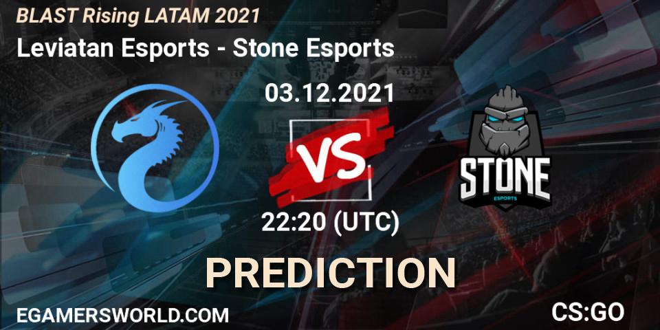Pronóstico Leviatan Esports - Stone Esports. 03.12.2021 at 22:20, Counter-Strike (CS2), BLAST Rising LATAM 2021