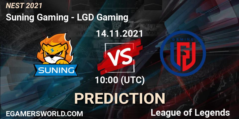 Pronóstico LGD Gaming - Suning Gaming. 14.11.21, LoL, NEST 2021