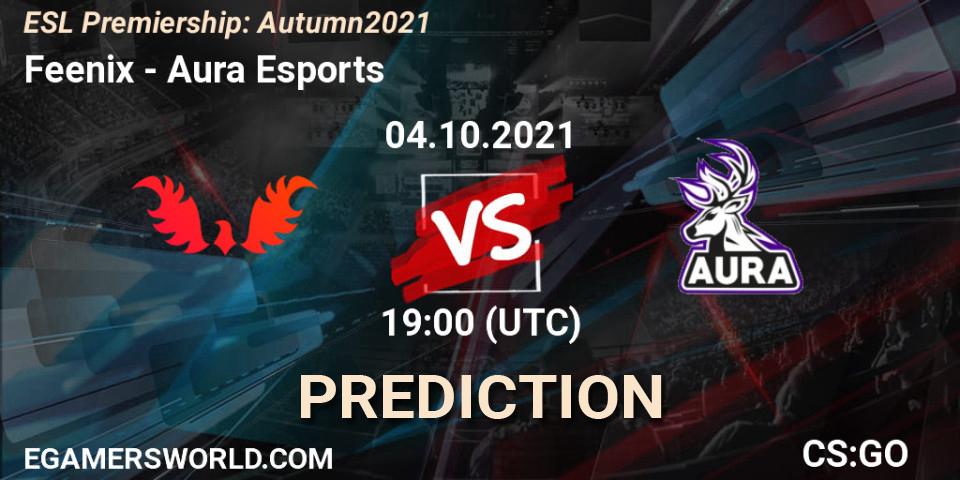 Pronóstico Feenix - Aura Esports. 04.10.2021 at 19:00, Counter-Strike (CS2), ESL Premiership: Autumn 2021