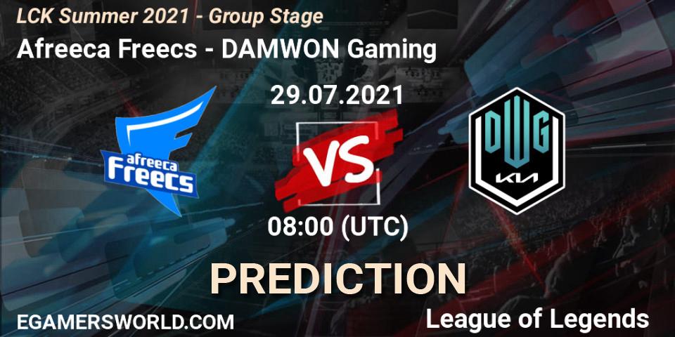 Pronóstico Afreeca Freecs - DAMWON Gaming. 29.07.2021 at 08:00, LoL, LCK Summer 2021 - Group Stage
