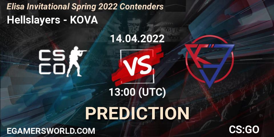 Pronóstico Hellslayers - KOVA. 14.04.2022 at 13:05, Counter-Strike (CS2), Elisa Invitational Spring 2022 Contenders