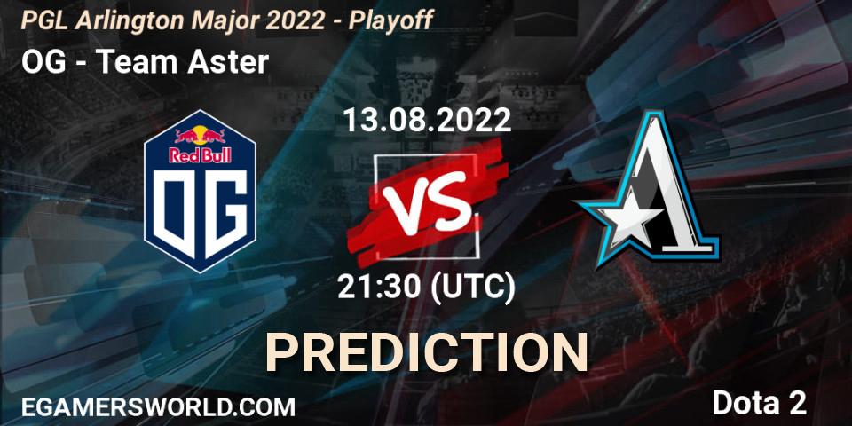 Pronóstico OG - Team Aster. 13.08.22, Dota 2, PGL Arlington Major 2022 - Playoff