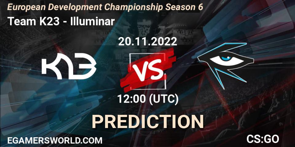 Pronóstico Team K23 - Illuminar. 20.11.2022 at 12:00, Counter-Strike (CS2), European Development Championship Season 6