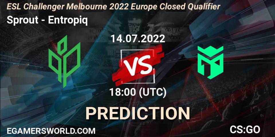 Pronóstico Sprout - Entropiq. 14.07.2022 at 18:00, Counter-Strike (CS2), ESL Challenger Melbourne 2022 Europe Closed Qualifier