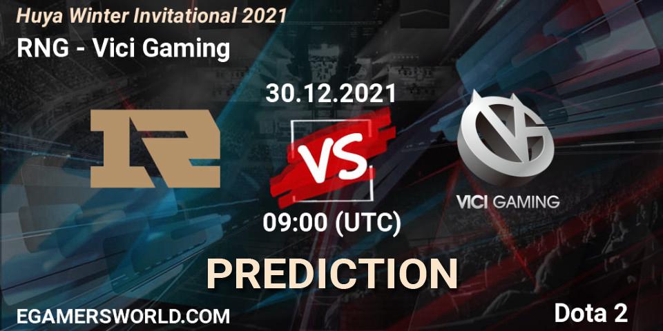 Pronóstico RNG - Vici Gaming. 30.12.2021 at 09:09, Dota 2, Huya Winter Invitational 2021