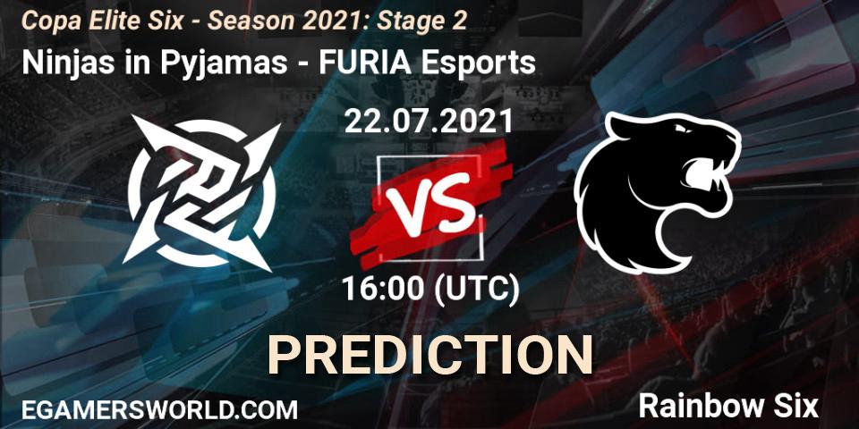 Pronóstico Ninjas in Pyjamas - FURIA Esports. 22.07.2021 at 16:00, Rainbow Six, Copa Elite Six - Season 2021: Stage 2