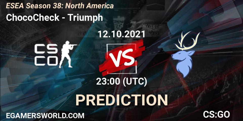 Pronóstico Party Astronauts - Triumph. 13.10.2021 at 00:00, Counter-Strike (CS2), ESEA Season 38: North America 