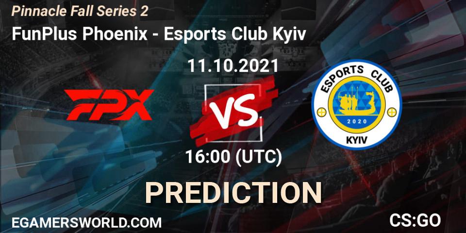 Pronóstico FunPlus Phoenix - Esports Club Kyiv. 11.10.2021 at 16:00, Counter-Strike (CS2), Pinnacle Fall Series #2