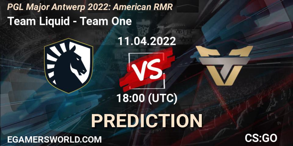 Pronóstico Team Liquid - Team One. 11.04.2022 at 18:25, Counter-Strike (CS2), PGL Major Antwerp 2022: American RMR