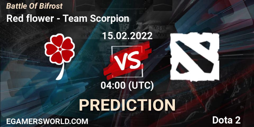 Pronóstico Red flower - Team Scorpion. 15.02.2022 at 04:06, Dota 2, Battle Of Bifrost