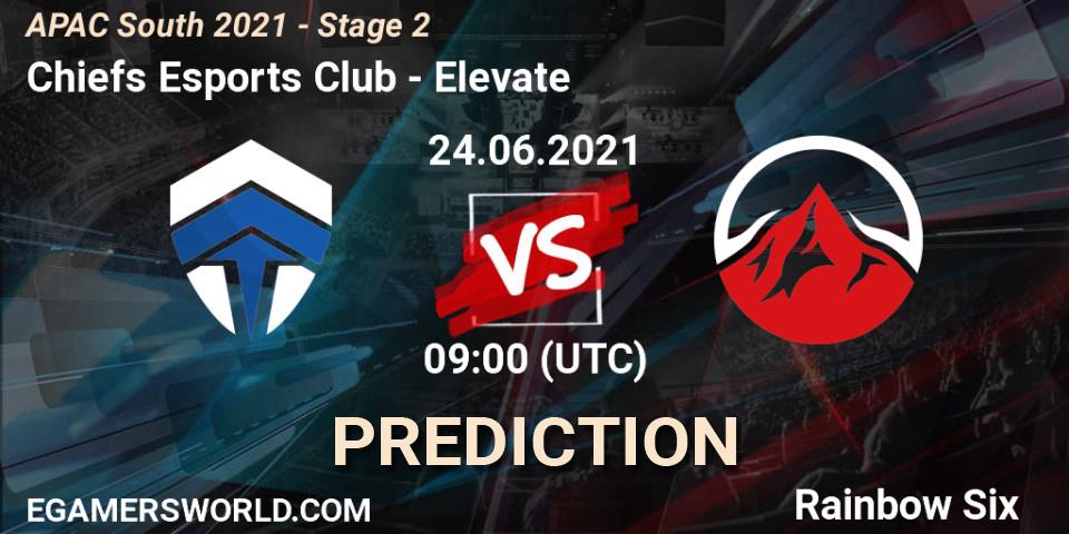Pronóstico Chiefs Esports Club - Elevate. 24.06.2021 at 09:00, Rainbow Six, APAC South 2021 - Stage 2