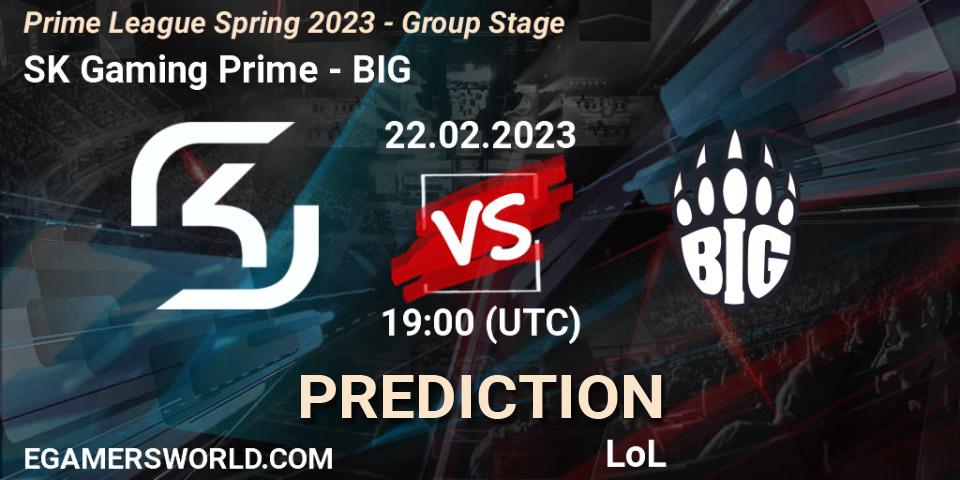 Pronóstico SK Gaming Prime - BIG. 22.02.2023 at 19:00, LoL, Prime League Spring 2023 - Group Stage