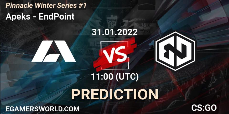 Pronóstico Apeks - EndPoint. 31.01.2022 at 11:00, Counter-Strike (CS2), Pinnacle Winter Series #1