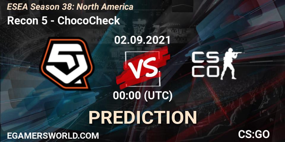 Pronóstico Recon 5 - ChocoCheck. 28.09.21, CS2 (CS:GO), ESEA Season 38: North America 