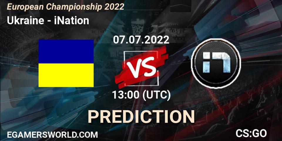 Pronóstico Ukraine - iNation. 07.07.22, CS2 (CS:GO), European Championship 2022