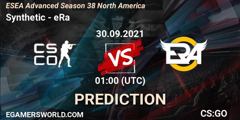 Pronóstico Synthetic - eRa. 30.09.2021 at 01:10, Counter-Strike (CS2), ESEA Advanced Season 38 North America