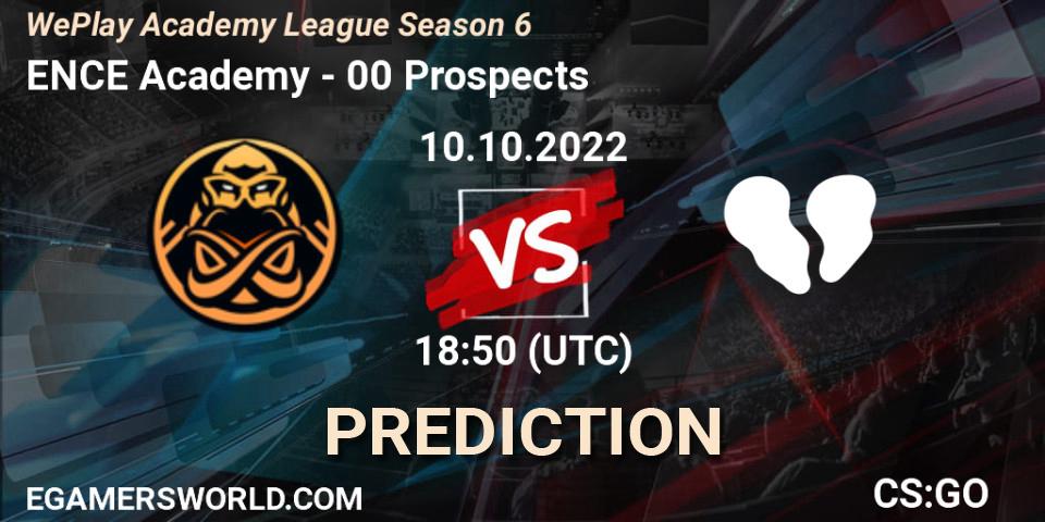 Pronóstico ENCE Academy - 00 Prospects. 13.10.2022 at 20:35, Counter-Strike (CS2), WePlay Academy League Season 6