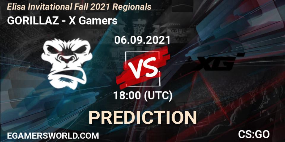 Pronóstico GORILLAZ - X Gamers. 06.09.2021 at 18:40, Counter-Strike (CS2), Elisa Invitational Fall 2021 Regionals