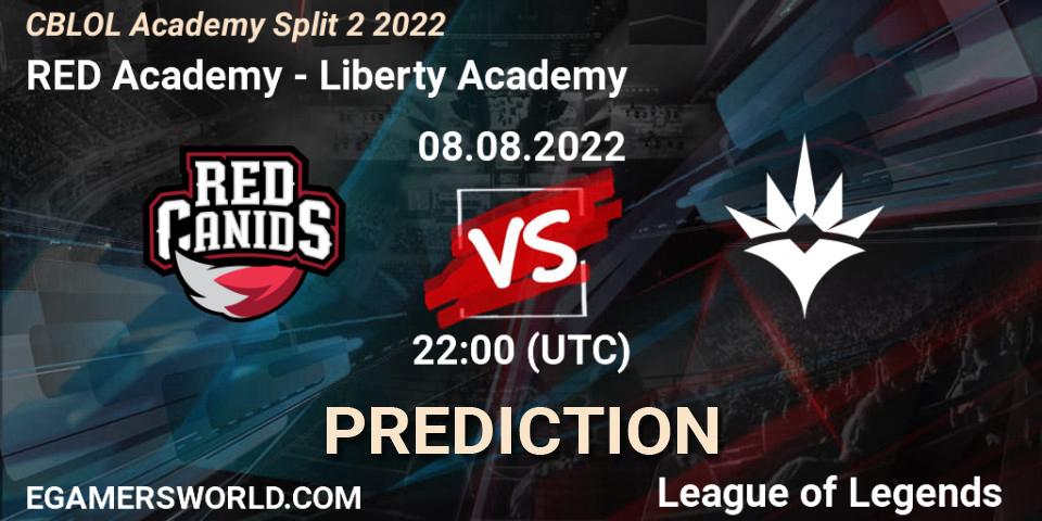 Pronóstico RED Academy - Liberty Academy. 08.08.2022 at 22:00, LoL, CBLOL Academy Split 2 2022