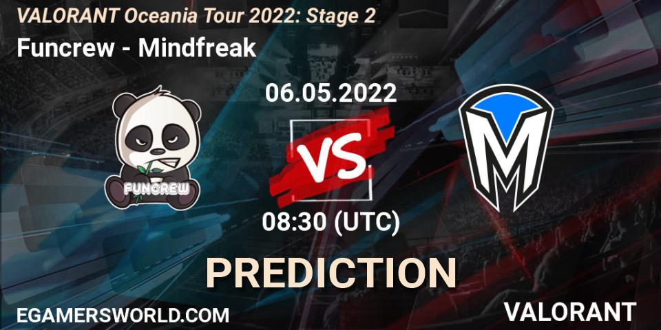 Pronóstico Funcrew - Mindfreak. 06.05.2022 at 08:30, VALORANT, VALORANT Oceania Tour 2022: Stage 2