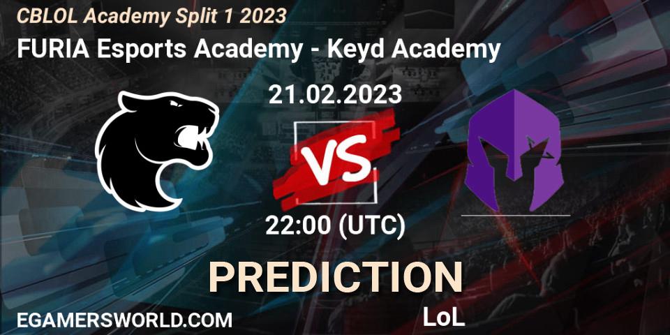 Pronóstico FURIA Esports Academy - Keyd Academy. 21.02.2023 at 22:00, LoL, CBLOL Academy Split 1 2023