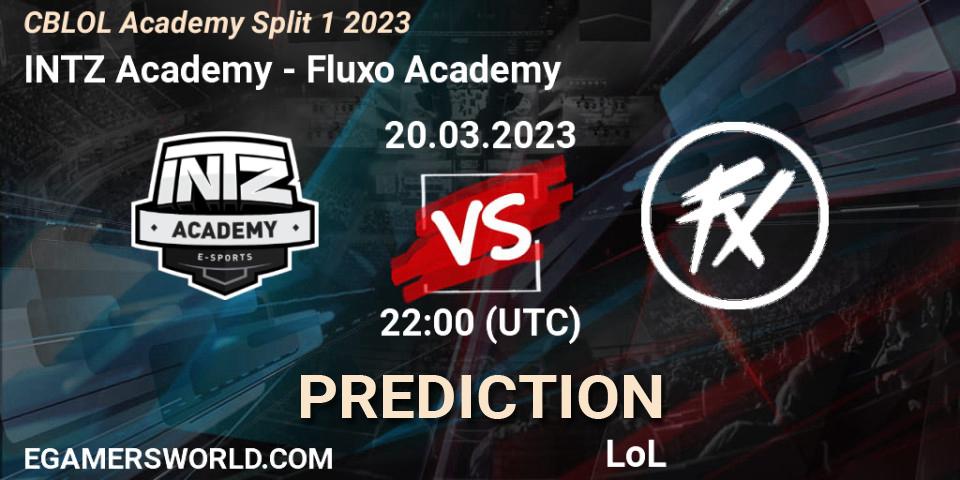 Pronóstico INTZ Academy - Fluxo Academy. 20.03.2023 at 22:00, LoL, CBLOL Academy Split 1 2023