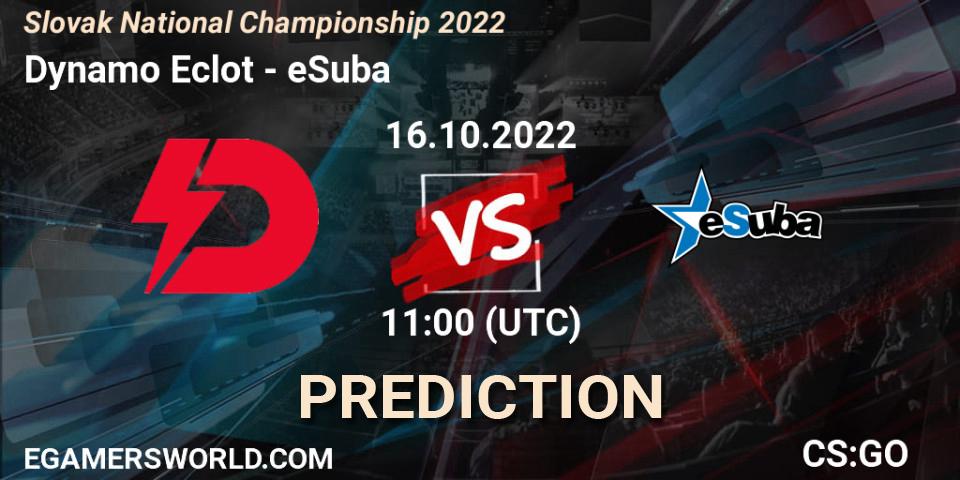 Pronóstico Dynamo Eclot - eSuba. 16.10.2022 at 11:00, Counter-Strike (CS2), Slovak National Championship 2022