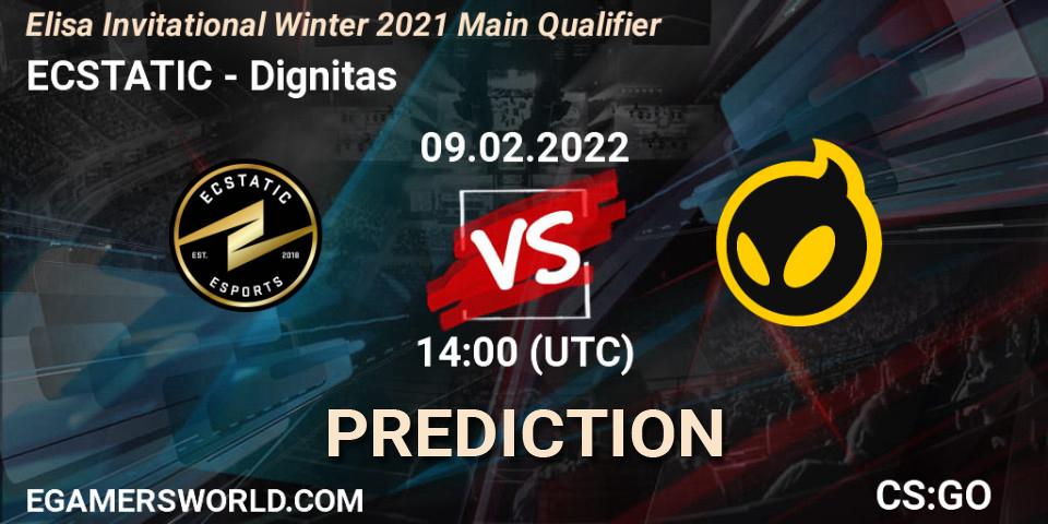 Pronóstico ECSTATIC - Dignitas. 09.02.2022 at 14:00, Counter-Strike (CS2), Elisa Invitational Winter 2021 Main Qualifier